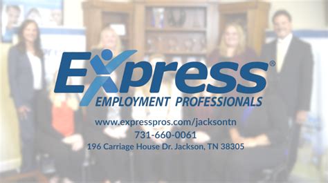 Express employment jackson tn - One of the top staffing companies in North America, Express Employment Professionals can help you find a job with a top local employer or help you recruit and hire qualified people for your jobs. Administrative, Commercial, or Professional work, Express places people in positions at all levels and in virtually any industry.